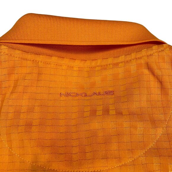 Jack Nicklaus Polo Shirt Mens Size XL Yellow Plaid Golf Performance Short Sleeve - Picture 7 of 13